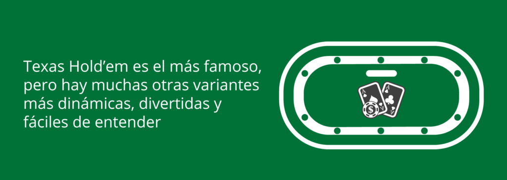 tipos de póker online además del Texas Hold'em