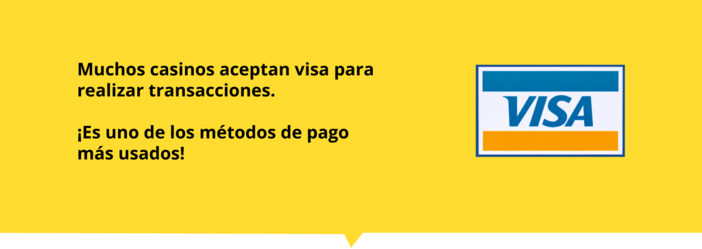 el pago por tarjeta visa es comun en casinos