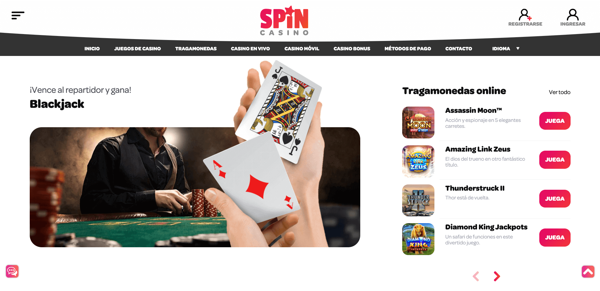 Blackjack Spin Casino 2023