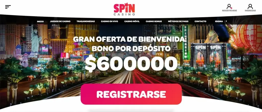Bono bienvenida Spin Casino 2023