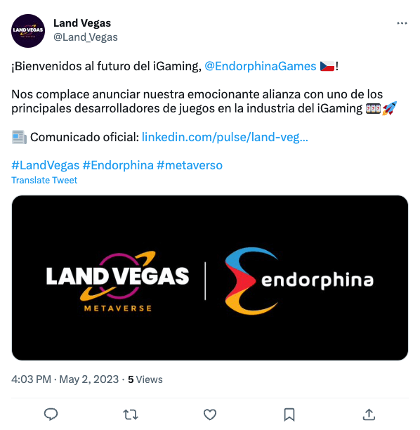 Declaraciones Land Vegas, alianza Endorphina