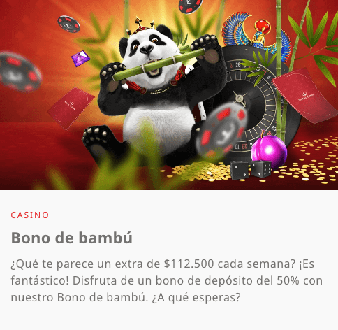 Bono bambu Royal Panda casino Chile