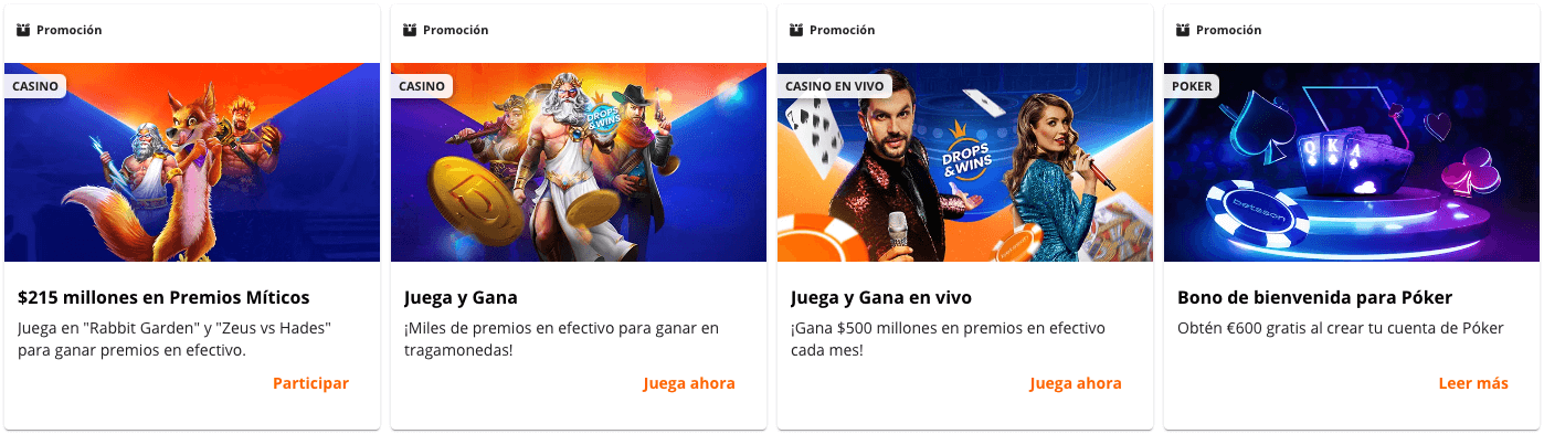 Ofertas y promociones Betsson casino Chile