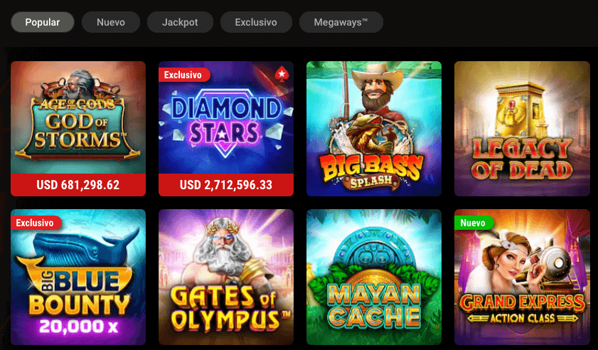 seleccion de juegos pokerStars