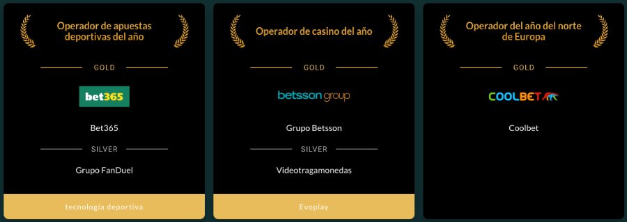 Grupo Betsson ganador en tres categorías
